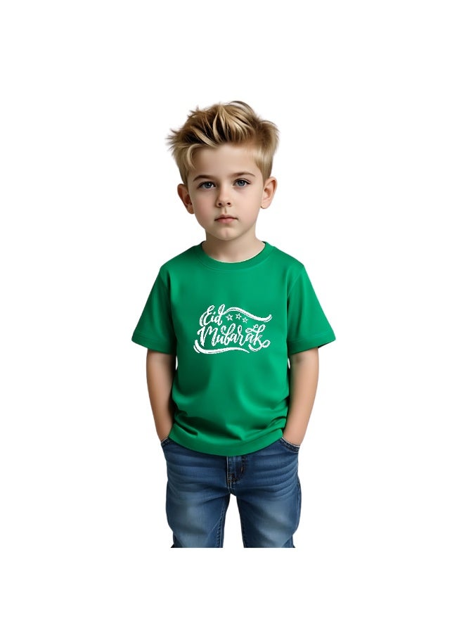 PRINTSHOP4ME Ramadan Mubarak Boy’s Cotton T-Shirt - Round Neck Short Sleeve T-Shirt for Boys - Ramadan Gift for Boys - Image 1