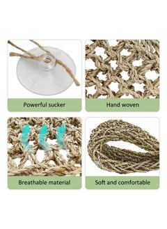 Kathson kathson Bearded Dragon Tank Accessories Kit, Reptile Hide Wooden Bridge Terrarium Liner Triangle Hammock Jungle Climber Vines Leaves and Plant Reptile Habitat Decor for Chameleon Lizards Gecko Snakes  - Image 3