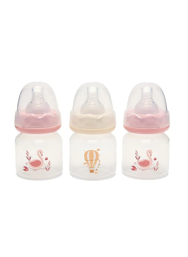 Babies & More Babies & More Baby Pink PP Feeding Bottle 60ml (Pack of 3)