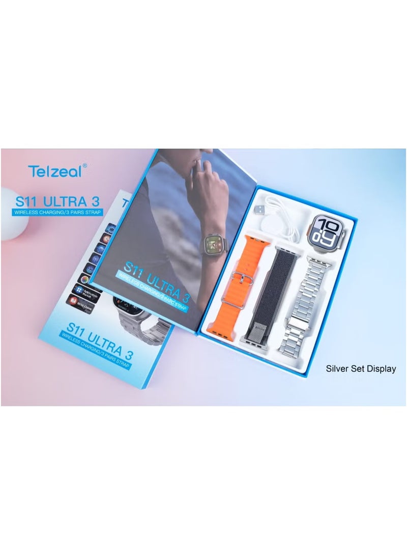 Telzeal S11 Ultra 3 – A Premium Smartwatch with Wireless Charging, AI Robot, and Health Tracking - Image 2