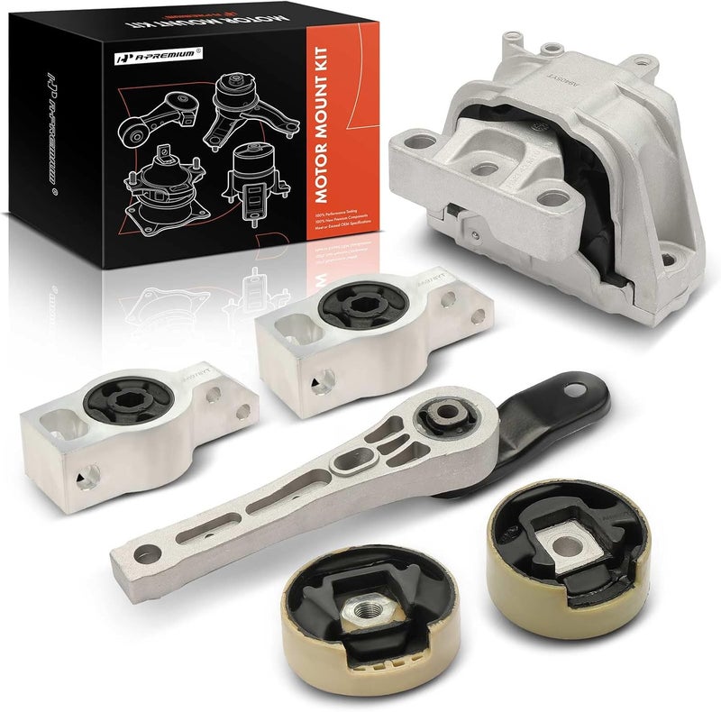 A-Premium Engine and Torque Mount Replacement Kit for Audi TT Quattro 2008-2009, 3.2L, Coupe Automatic Transmission, Set of 6 - Image 1