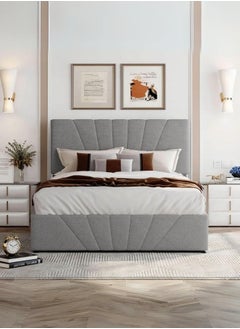 Bed and Mattress Zone Nirvana Platform Bed 200x120 Double Size Grey Color 