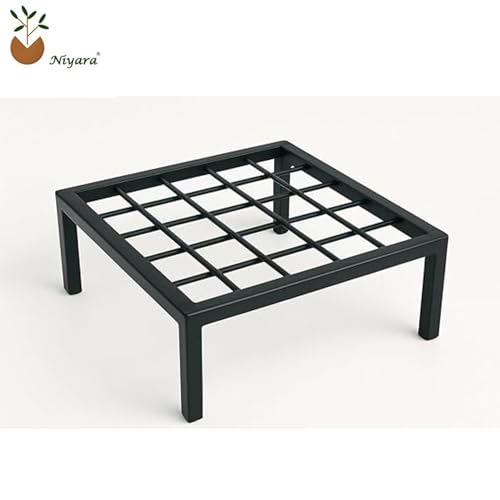 Niyara || Metal Planter Stand || Plant Stand for Pots|| Outdoor Plant Stand (Square Grid stand set of 8) - Image 2