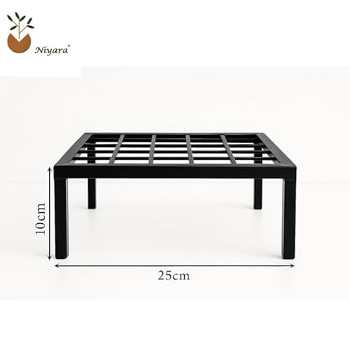Niyara || Metal Planter Stand || Plant Stand for Pots|| Outdoor Plant Stand (Square Grid stand set of 8) - Image 5