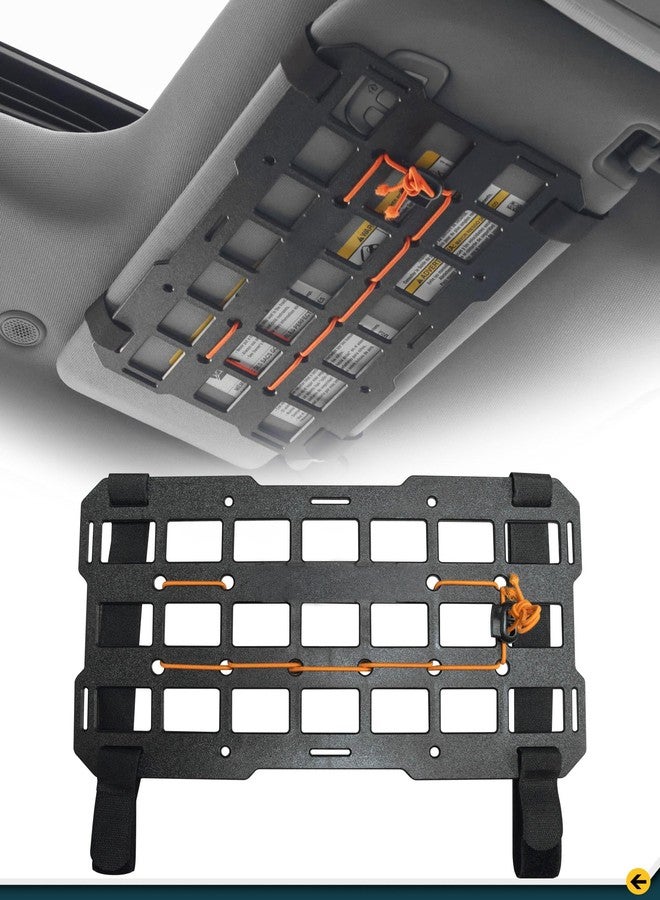 Trumgeta 7"x13" Universal Sun Visor Organizer Rigid MOLLE Panel for Vehicle Car SUV Trucks Tactical Gears Interior Accessories - Image 2