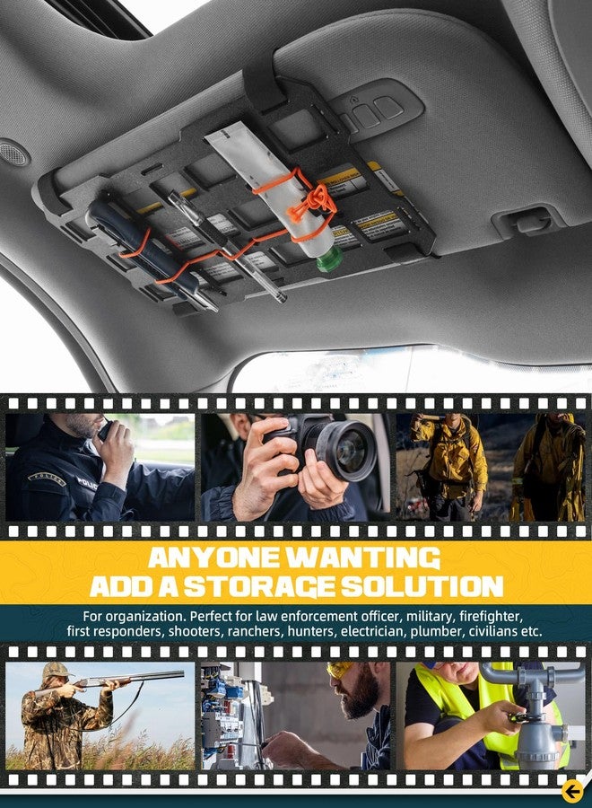 Trumgeta 7"x13" Universal Sun Visor Organizer Rigid MOLLE Panel for Vehicle Car SUV Trucks Tactical Gears Interior Accessories - Image 4