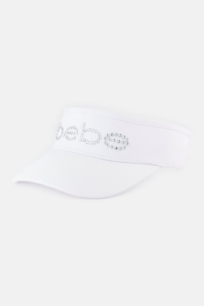 bebe Women Brand Logo Cap, White - Image 1
