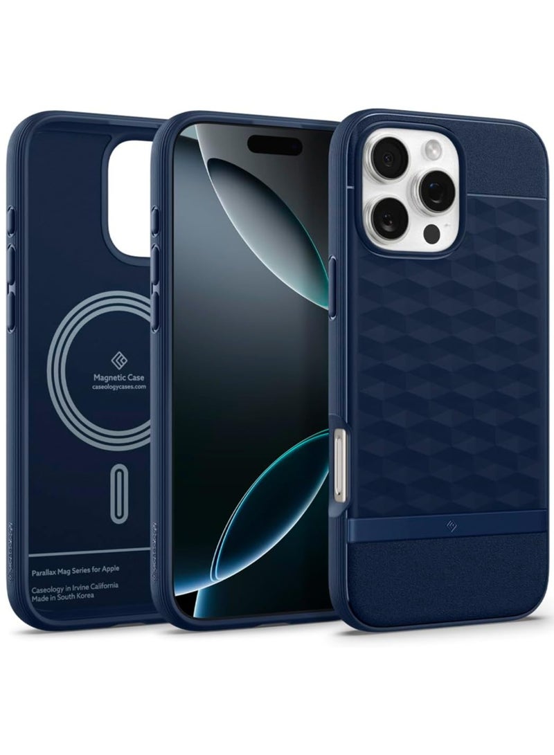 Caseology Parallax Mag for iPhone 16 Pro MAX MagSafe Case Cover Mil Grade - Midnight Blue - Image 1