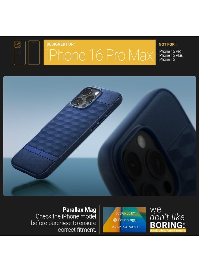 Caseology Parallax Mag for iPhone 16 Pro MAX MagSafe Case Cover Mil Grade - Midnight Blue - Image 2