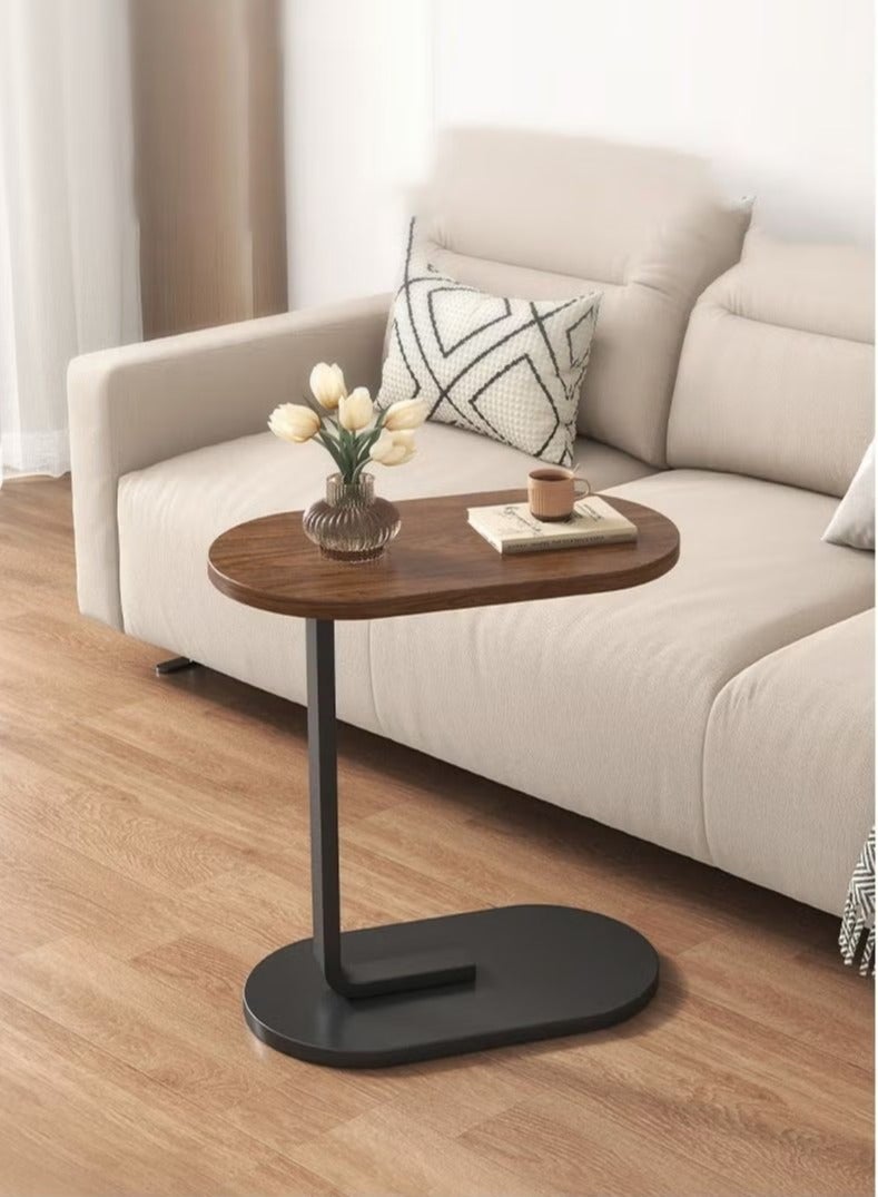 Small Side Table, C Shaped End Table for Sofa and Bed, TV Tray Table with Metal Frame for Couch, Living Room, Bedroom - Image 3