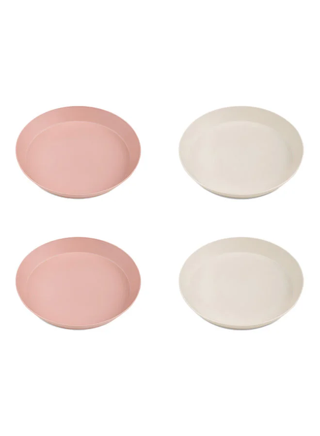 سترون Set of 4 PLA Plate - Pink/Cream