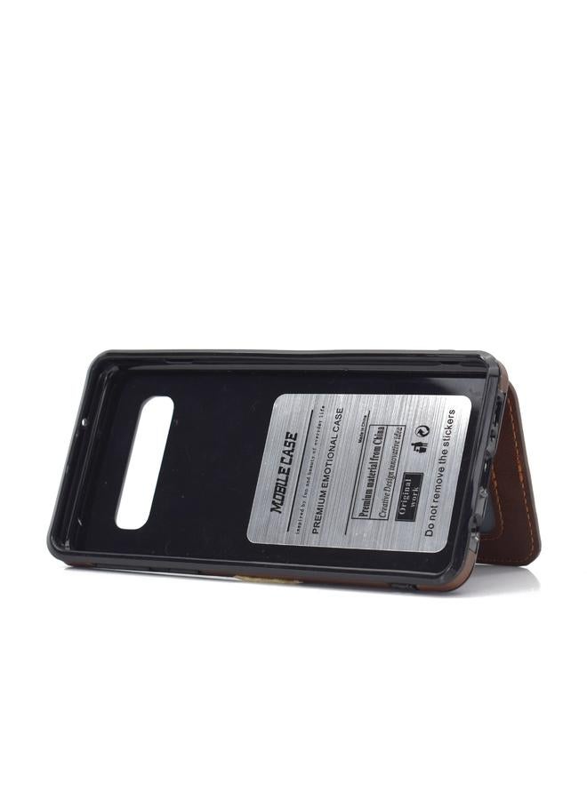 S-TOP Case For Samsung Galaxy S10 Calf Texture Magnetic Card Bag PU Phone Case - Image 5