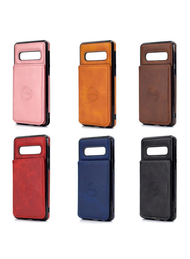 S-TOP Case For Samsung Galaxy S10 Calf Texture Magnetic Card Bag PU Phone Case - Image 2