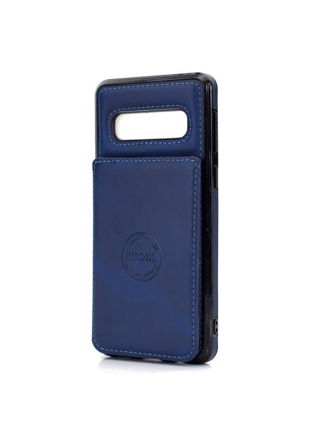 S-TOP Case For Samsung Galaxy S10 Calf Texture Magnetic Card Bag PU Phone Case - Image 1