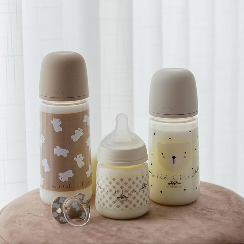 Suavinex, Pack of 2 Pacifiers for Babies 0/6 Months and Newborns, with Silicone Physiological Teat SX Pro Symmetrical, Flat and Flexible, Respects Oral Development, Wild&Free Beige - Image 4