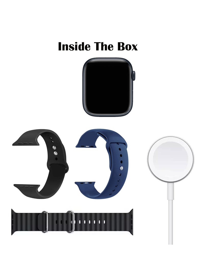 modio Modio Super Mini Ladies Special Smart Watch with Three Set Strap and Wireless Charger Black  - Image 5