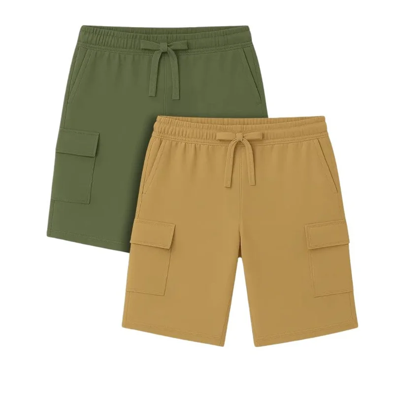 نوبيرو Men's Cotton Bermuda Shorts - 2 Pack