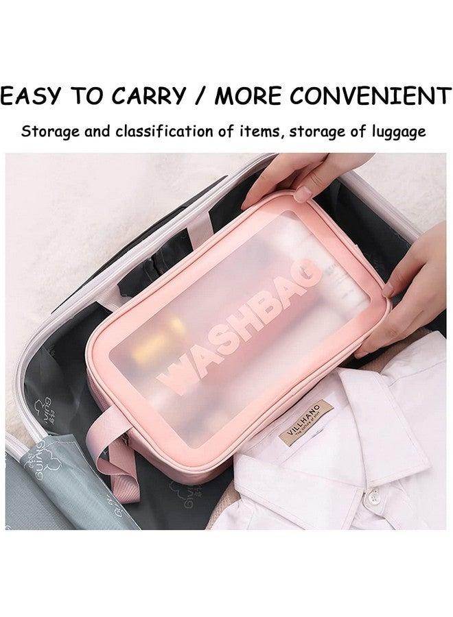 Heiter SHIVAY 3 PCS Transparent Toiletries Cosmetics Makeup Storage Washbags Water-Resistance Organizer Bags for Girls Women (Black) - Image 3