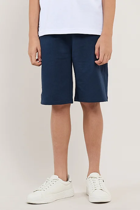 أر أند بي Solid Shorts with Drawstring Waist