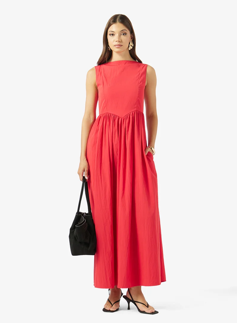 Ella  Tie Up Summer Dres With Sheer Hem for Women | Best Price UAE