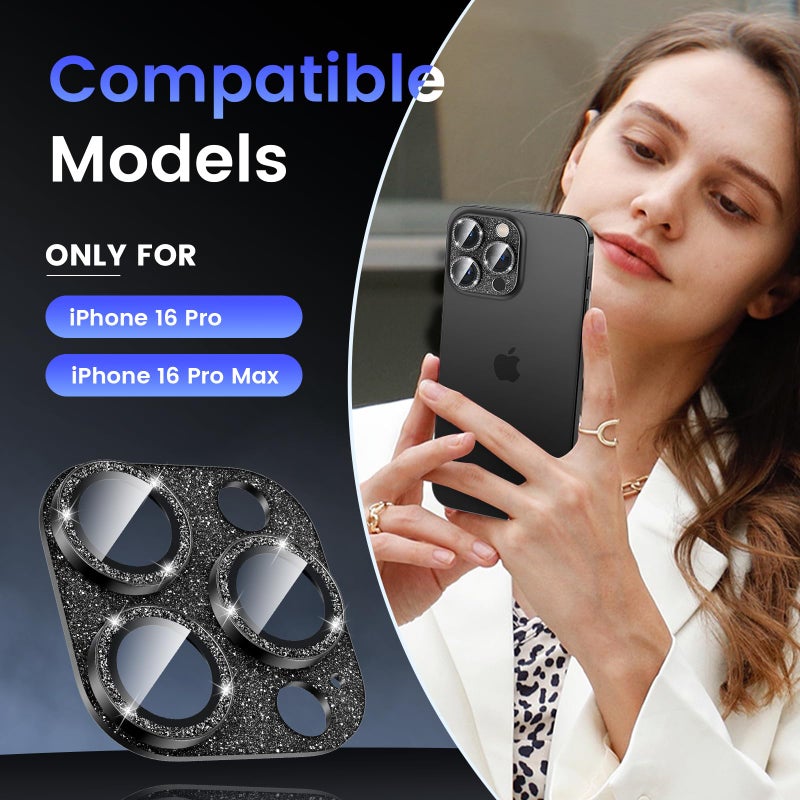 Tensea for iPhone 16 Pro/iPhone 16 Pro Max/iPhone 15 Pro/iPhone 15 Pro Max Camera Lens Protector, Metal Aluminum Alloy Tempered Glass Cover Camera Screen Protector Accessories, Case Friendly - Image 2
