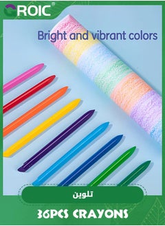 GROIC 36 Colors Space Crayons for Toddlers, Mess Free Unbreakable Non-toxic Crayon Gifts, Easy to Hold Washable Kids, Safe Coloring Gifts Kids School  - Image 3