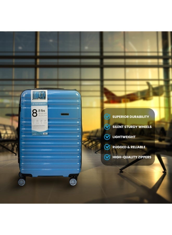 Luggage Sets 3 Piece Hardside Expandable Suitcase Set with Spinner Wheels Durable Lightweight Luggage (blue and dark blue) - Image 3