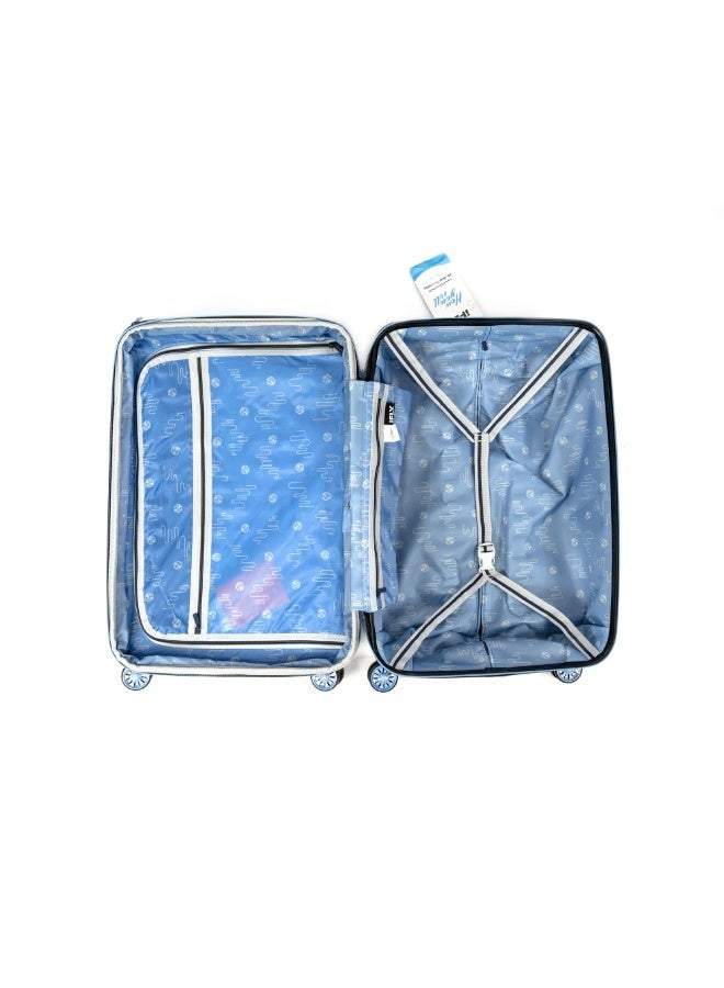 Luggage Sets 3 Piece Hardside Expandable Suitcase Set with Spinner Wheels Durable Lightweight Luggage (blue and dark blue) - Image 2