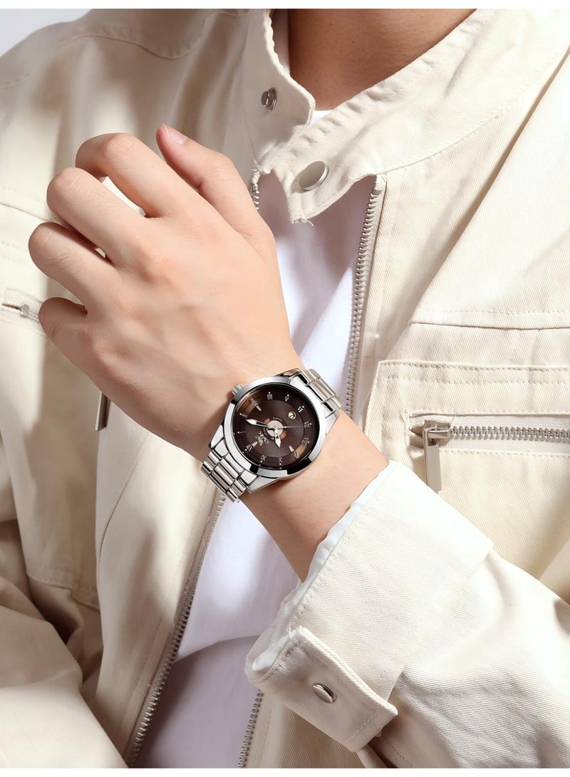 OPK Watch for Men Stainless Steel Waterproof Luminous Date Analog Quartz Wrist Watch Business Fashion Casual Men Watches - Image 3