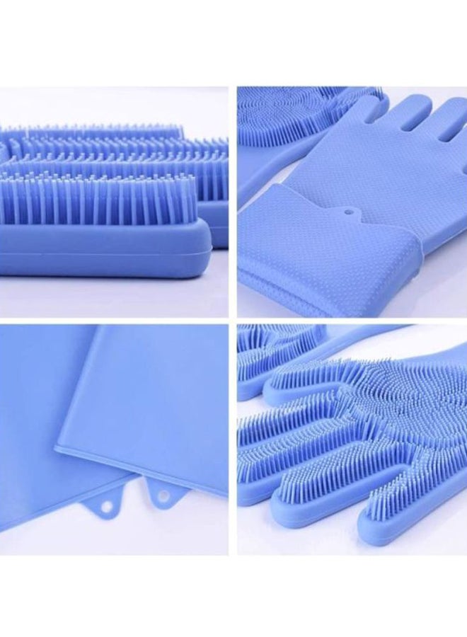 Sharpdo Magic Dishwashing Gloves Blue 14x6.2inch - Image 4