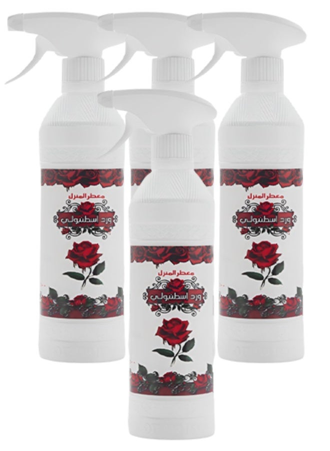 Banafa 4 Pieces Istambully Rose House Freshener 500ml - Image 1