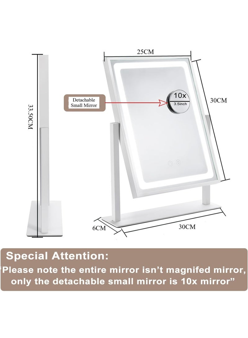 25x30cm Rechargeable Vanity Mirror with Light - Image 2