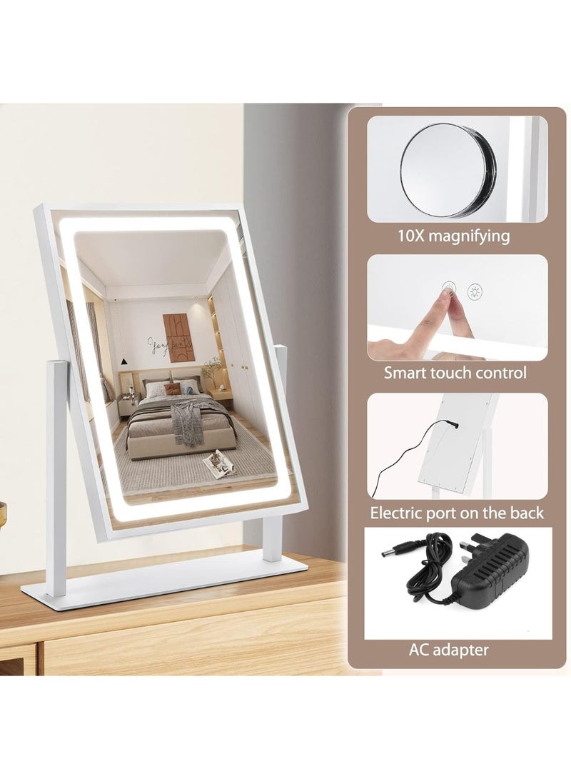 25x30cm Rechargeable Vanity Mirror with Light - Image 4