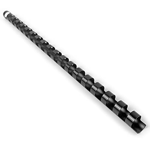 HOUYEE 1/2 Inch Plastic Binding Comb 19 Ring, 90 Sheet Capacity, Letter Size Black Comb Binding Spines (100 Pack) - Image 1