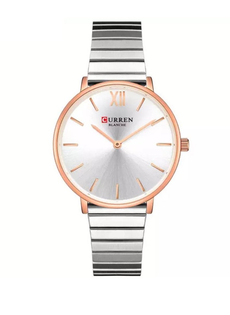 CURREN - 9040 Brand Luxury Waterproof Women's Watch with Quartz Ladies Wrist Watch Silver - Image 1