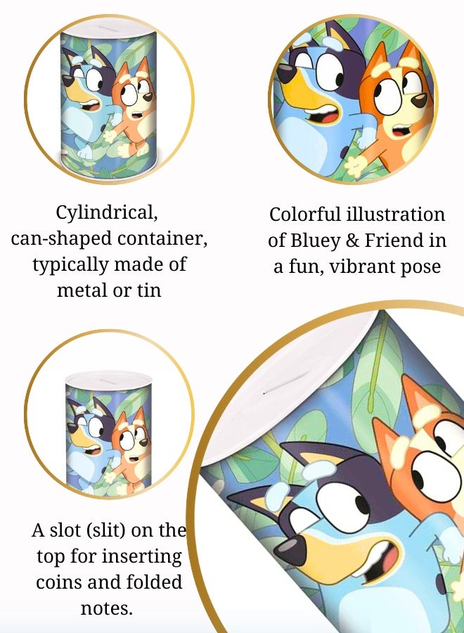 ستور حصالة نقود معدنية زرقاء من ستور - Image 3