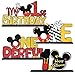 TONIFUL Mouse 1st Birthday Party Supplies 1st Table Centerpieces Red Mouse Theme Design and Sturdy Wooden for One Year Old Birthday Party Favors 1st Birthday Party Decorations 4 Pcs - Image 3