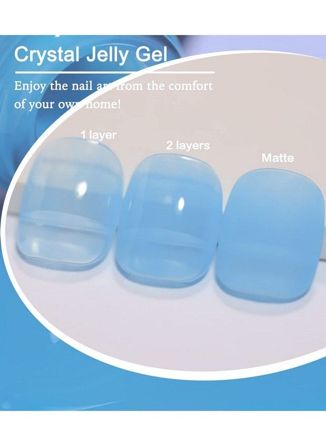 COSMOO - Translucent Jelly Gel Polish Transparent Crystal Sheer Nail Polish With Clear Ice Effect - Image 1