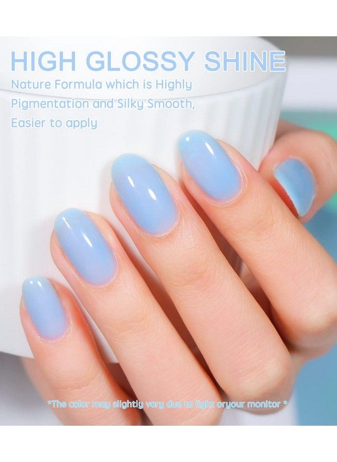COSMOO - Translucent Jelly Gel Polish Transparent Crystal Sheer Nail Polish With Clear Ice Effect - Image 1