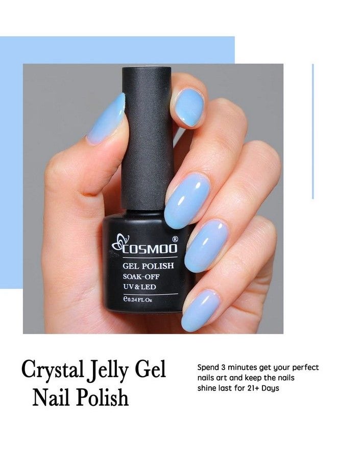 COSMOO - Translucent Jelly Gel Polish Transparent Crystal Sheer Nail Polish With Clear Ice Effect - Image 1