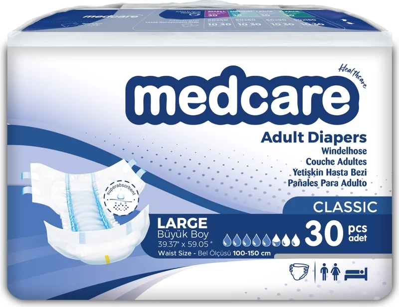 ميدكير Adult Diapers Large Classic 30 Pieces