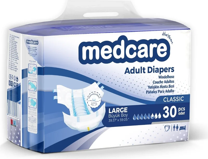 ميدكير Adult Diapers Large Classic 30 Pieces