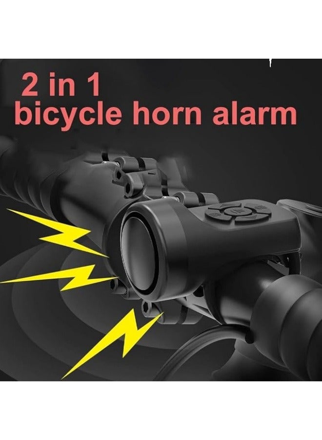 جرس الدراجة الكهربائية، جرس الدراجة بقوة 120 ديسيبل، بوق ركوب الدراجات بصوت عالٍ للبالغين والأطفال، 4 أوضاع صوت + منبه اهتزاز قابل لإعادة الشحن، مقاوم للماء، قرن دراجة ذكي للدراجات الجبلية، دراجة الطريق، الدراجات البخارية - Image 4