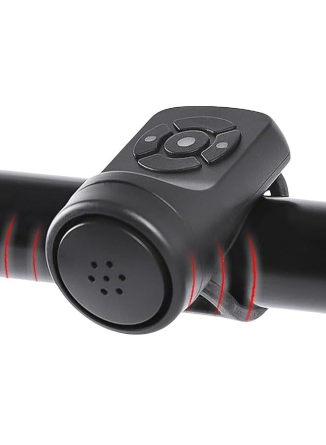 جرس الدراجة الكهربائية، جرس الدراجة بقوة 120 ديسيبل، بوق ركوب الدراجات بصوت عالٍ للبالغين والأطفال، 4 أوضاع صوت + منبه اهتزاز قابل لإعادة الشحن، مقاوم للماء، قرن دراجة ذكي للدراجات الجبلية، دراجة الطريق، الدراجات البخارية - Image 2