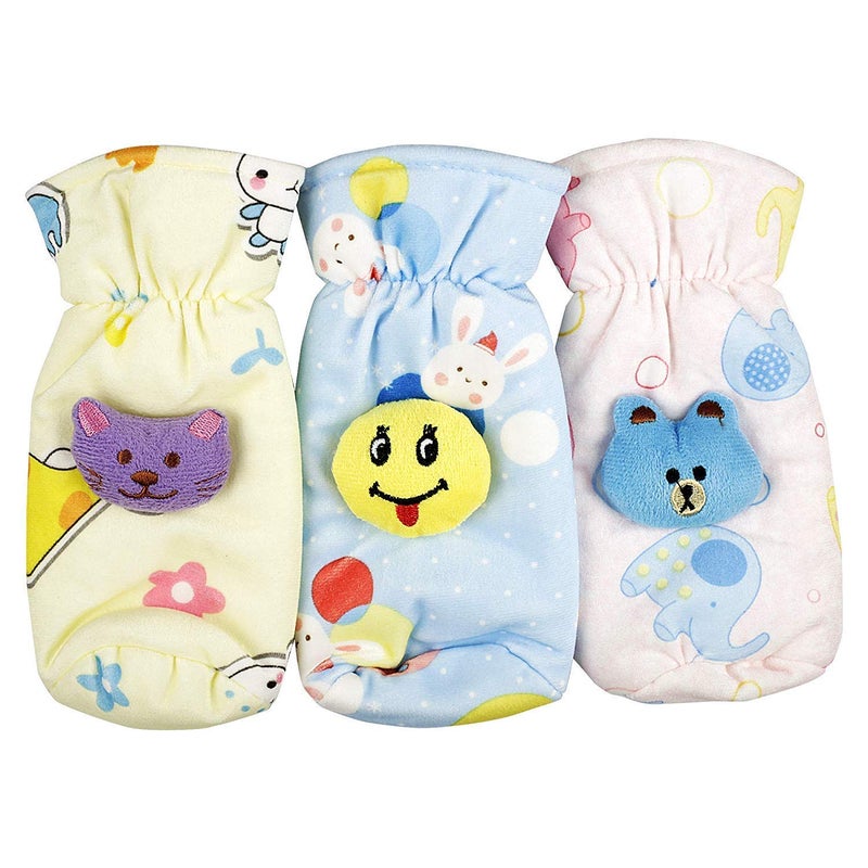 Alya The Cheeky Kidzz New Born Baby Nursing Feeding Bottle Cover with Soft Stretchable Velvet Attractive Cartoon Design I Baby Milk Feeder Bottle Cover 150 ML-200 ML (0-2 Years) (Pack of 3 (Assorted)) - Image 4