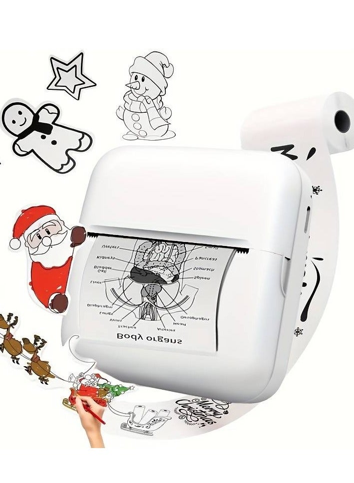 Mini Portable Printer Print Pod Bluetooth Smart Pocket Inkless Thermal Printer with 5 Roll Papers - Image 3