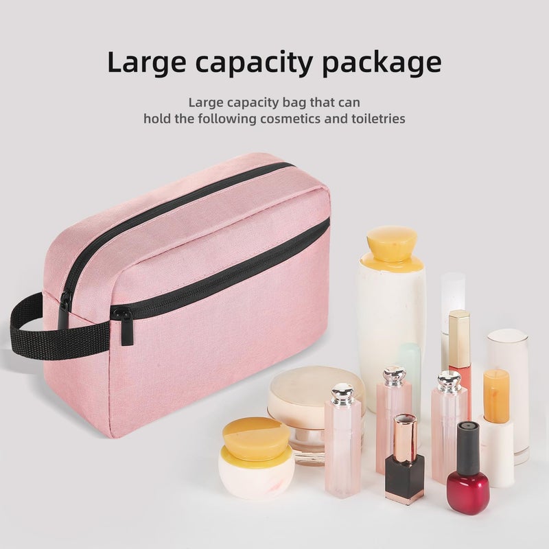 Icramsy Travel Toiletry bag Toiletry bag for women men Hanging Cosmetic bag Travel accessories for Women Men, Pink, Modern - Image 3