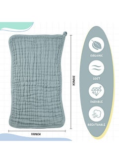 Irenare 6 Pieces Large 20 X 10 Inch Burp Cloths Multicolors Muslin Washcloths Baby Burping Diapers 6 Absorbent  - Image 2