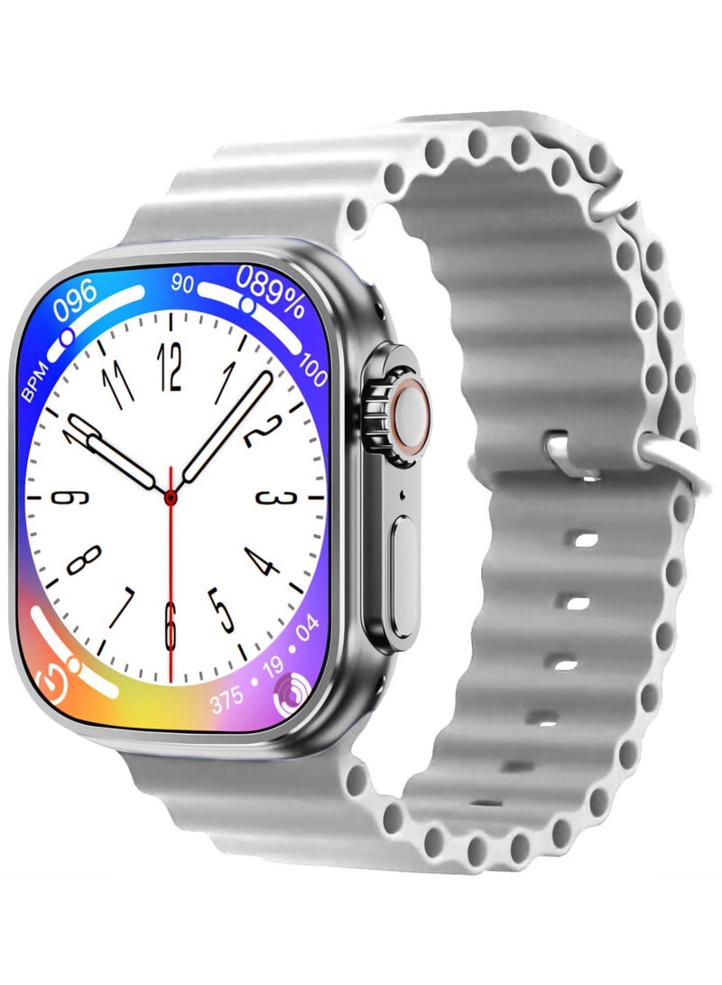 X8 ULTRA Smart Watch Bluetooth Wireless Charging (White) - Image 1