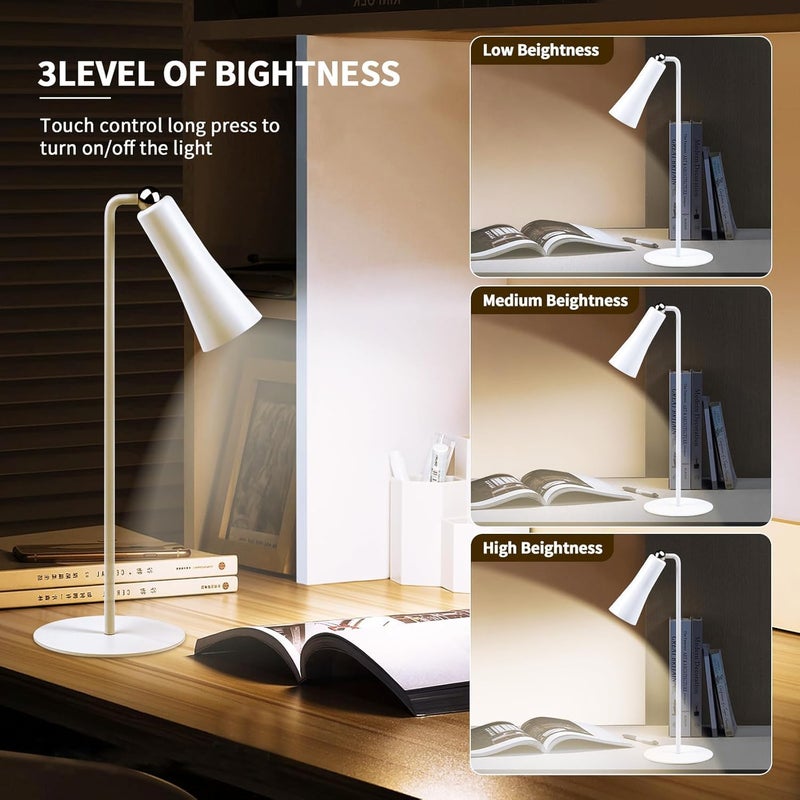 REMICH Rechargeable Desk Lamps LED Table Lamp with 3 Brightness Levels Removable Flashlight Emergency Power Bank Outdoor Desk Lamps360 Rotation Reading Light for RestaurantIndoorOutdoor - Image 3